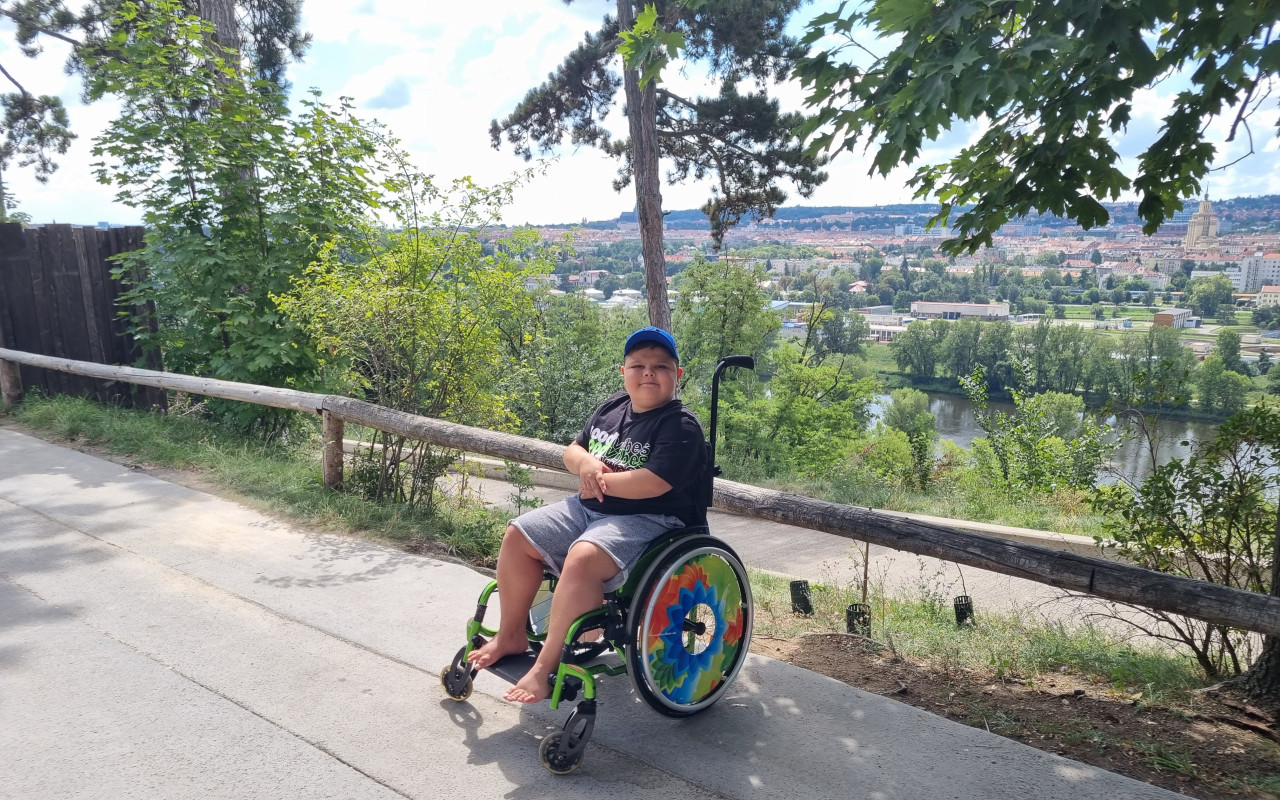 Speciálně upravené auto pro Kubíka