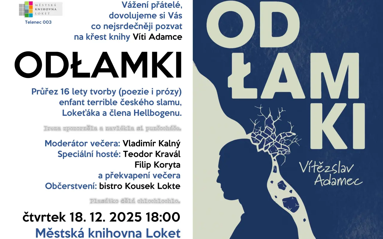 Podpořili jste vydání knihy ODŁAMKI