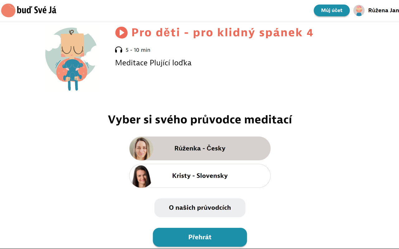 Podpoř vývoj Meditační aplikace Probuď své já