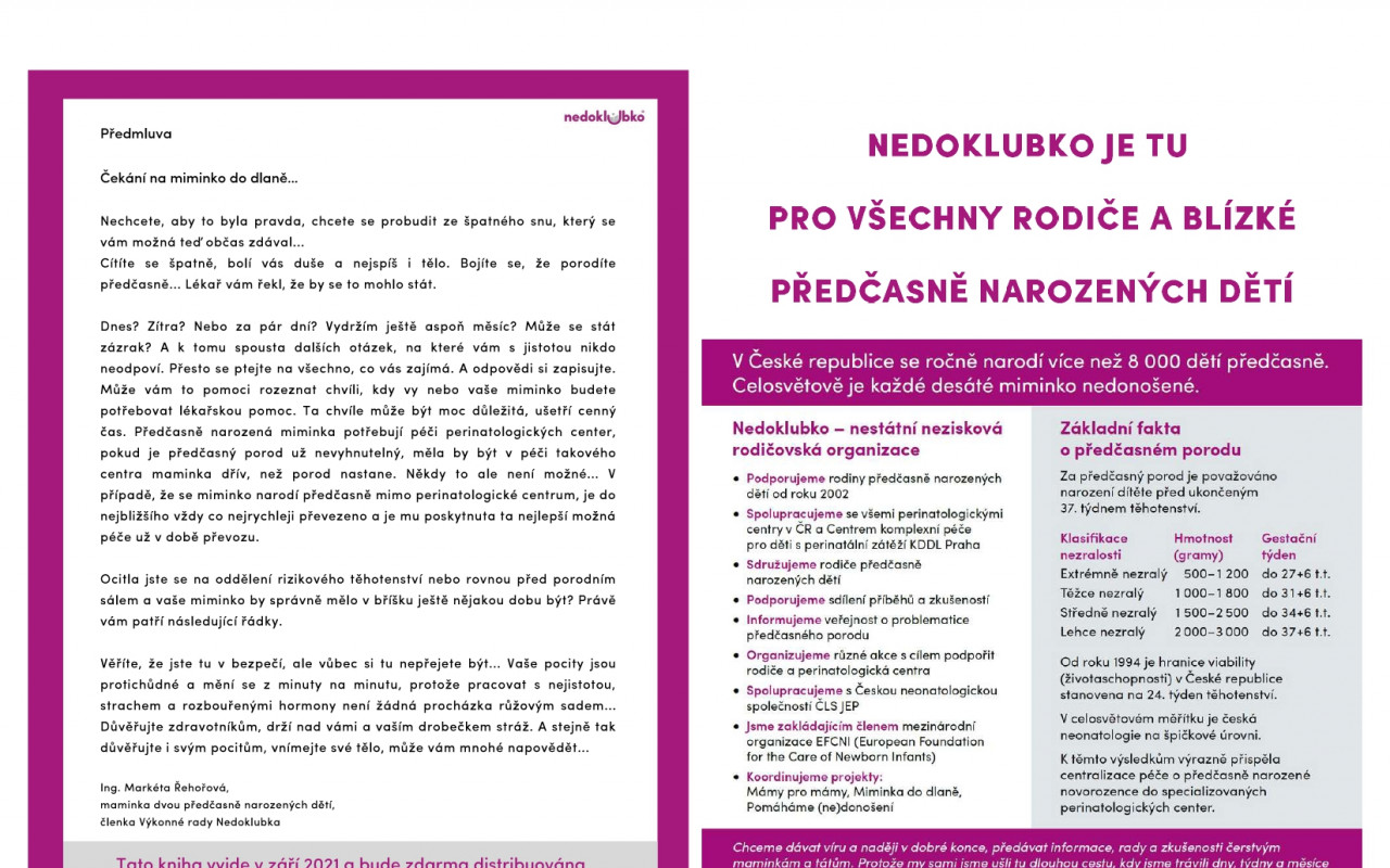 Podpořme společně budoucí maminky, kterým hrozí předčasný porod