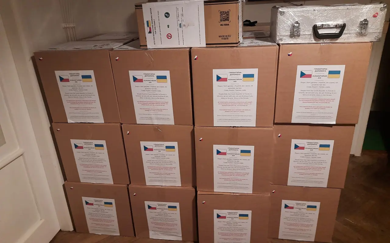 Humanitární sbírka pro civilisty na Ukrajině