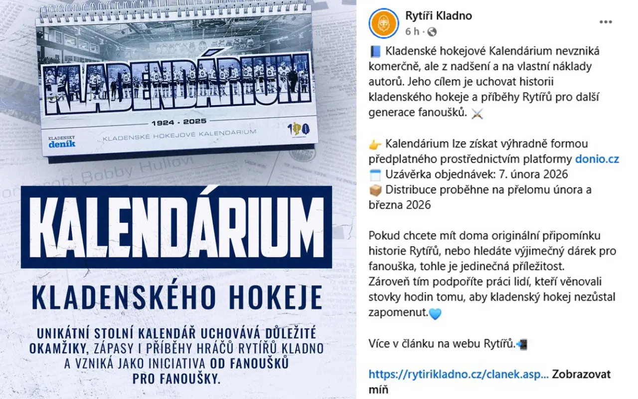 Podpořili jste kladenské hokejové kalendárium