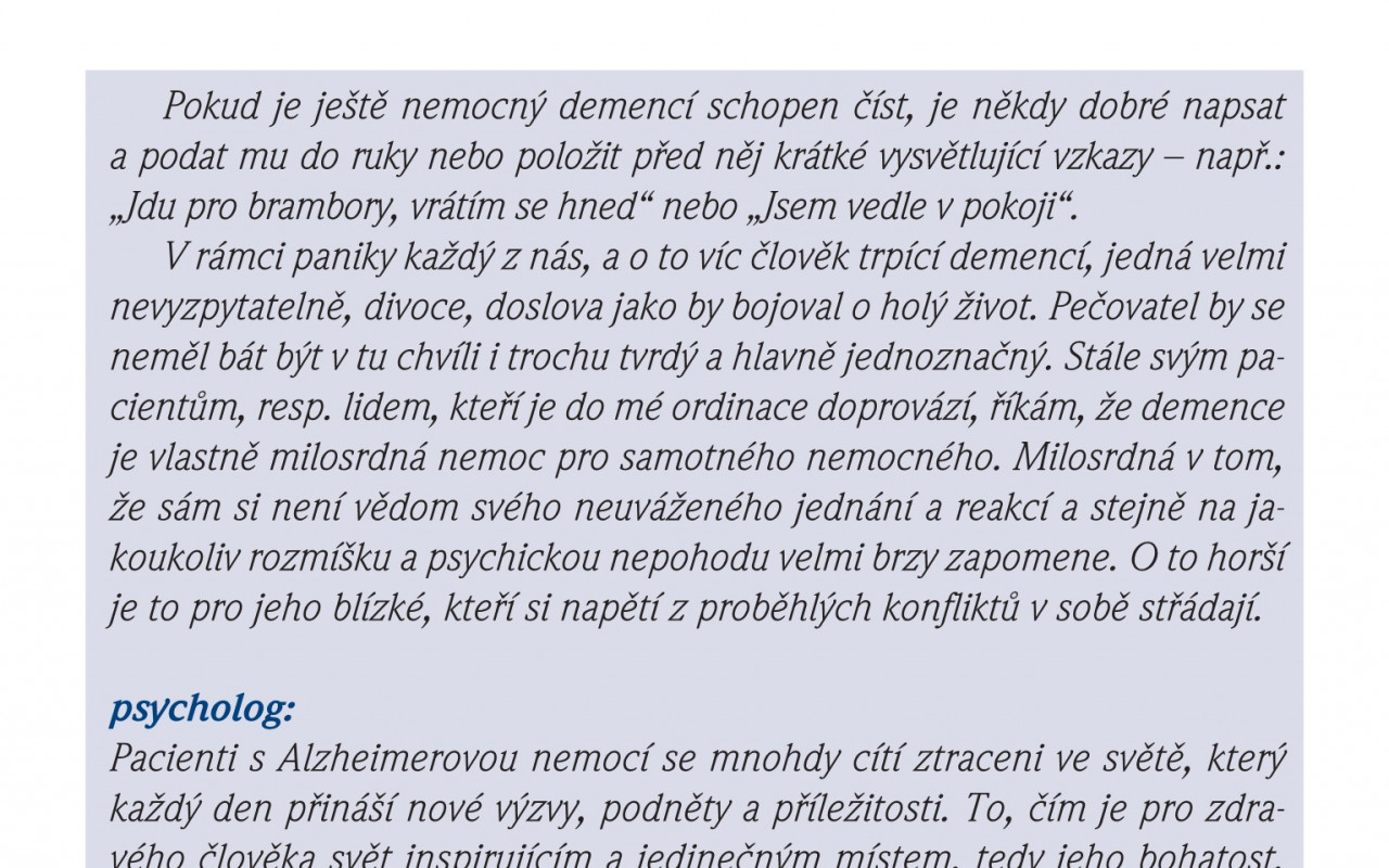 Deník ze života s Alzheimerem