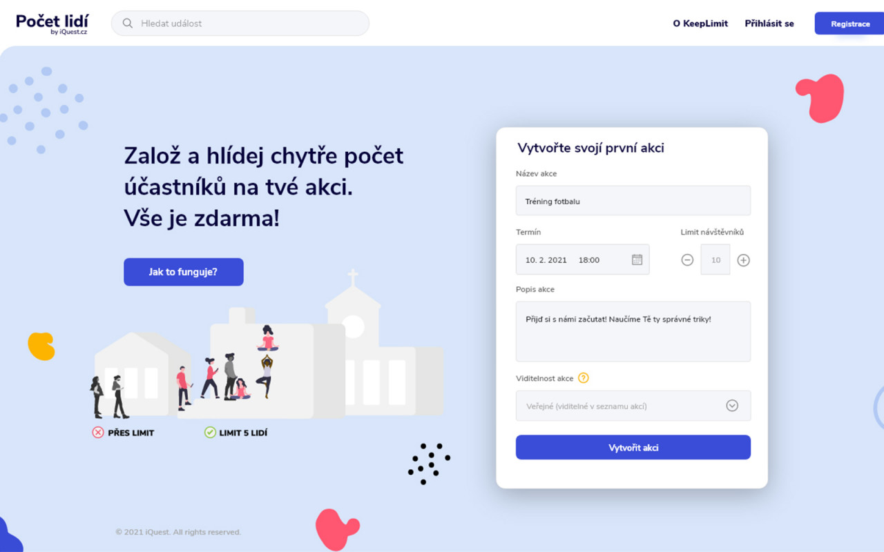 Početlidí.cz - pomozte hlídat limity a kapacitu akcí