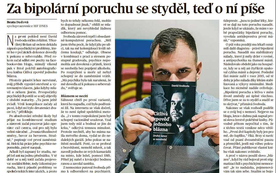 Pomozte s vydáním knihy "Ještě citlivější zpověď jednoho blázna"