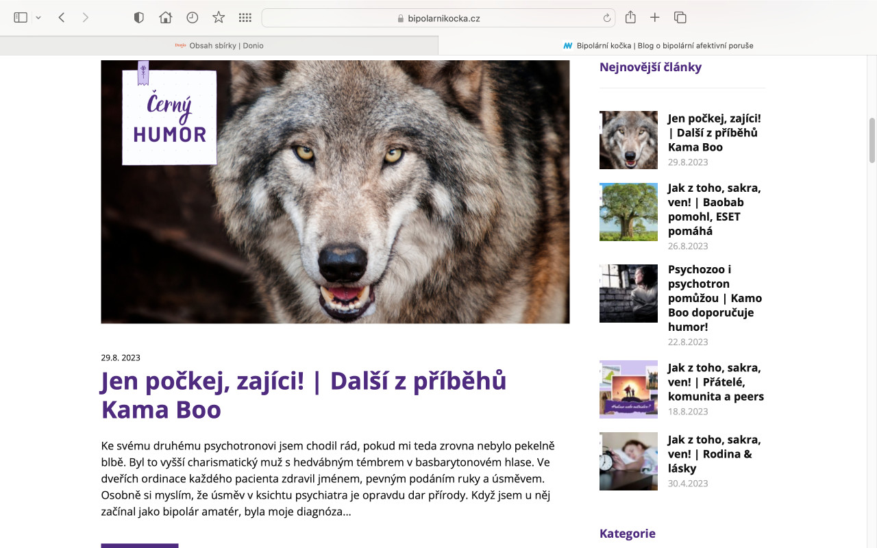 Podpořme blog Bipolární kočka - pomoc nemocným s maniodepresí