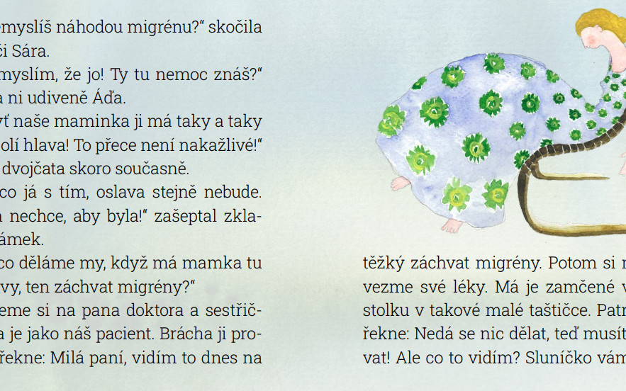 Proč maminku bolí hlavička - osvětová knížka pro děti rodičů s migrénou