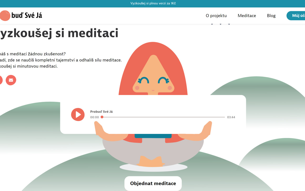 Podpoř vývoj Meditační aplikace Probuď své já