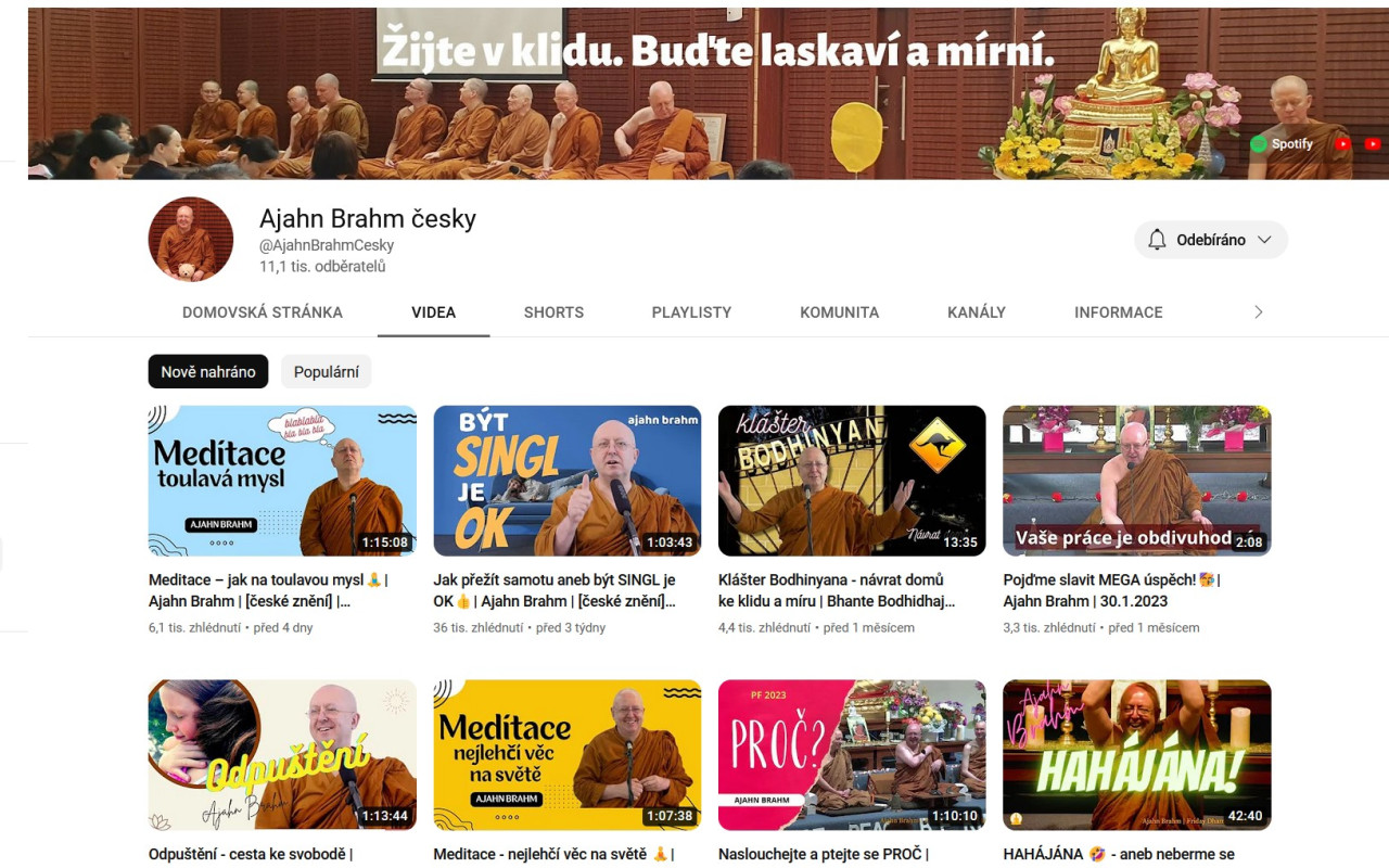 Udělejme si radost přednáškou JSEM DOST DOBRÝ? Ajahna Brahma