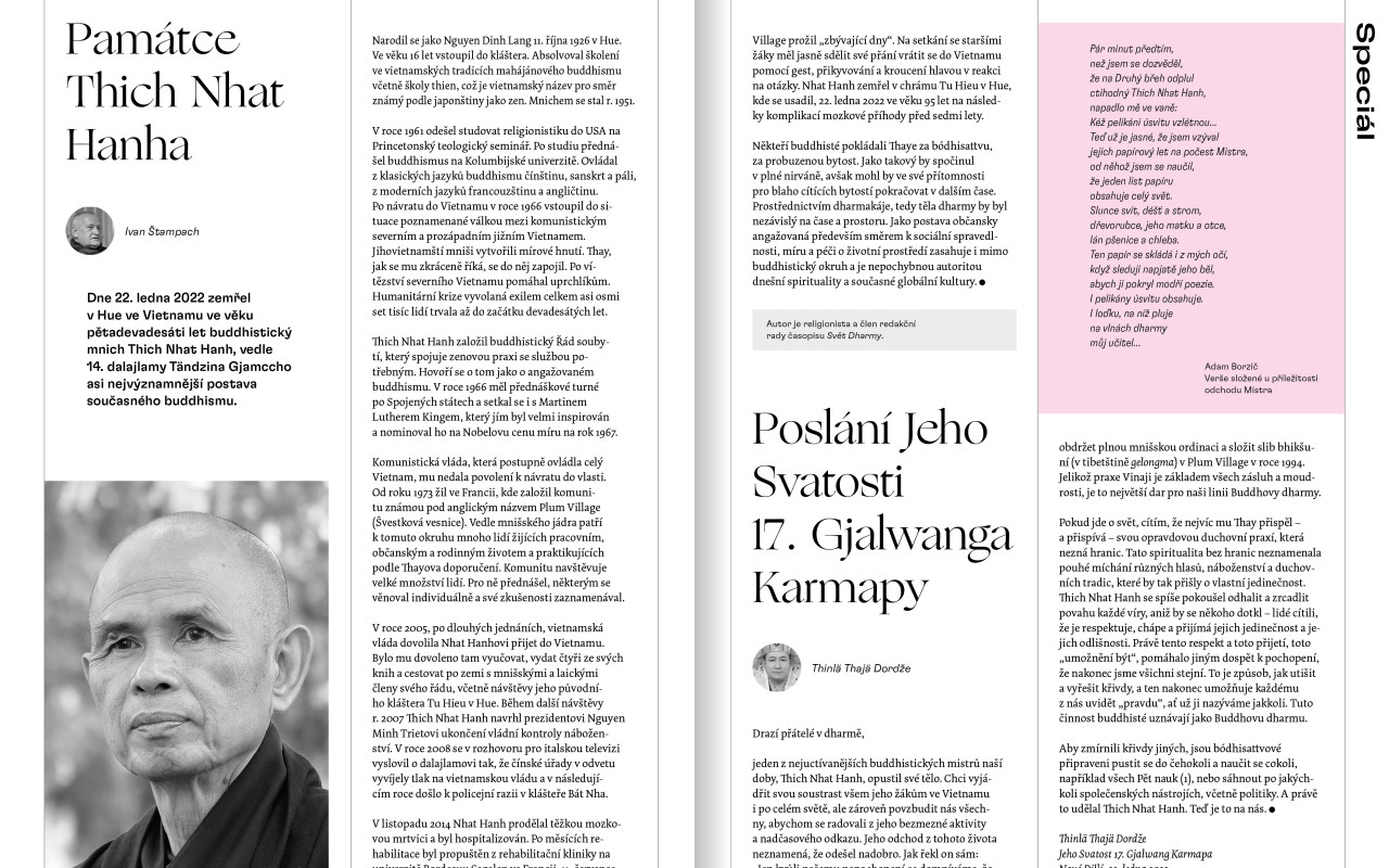Přispějte na druhý ročník časopisu Svět Dharmy