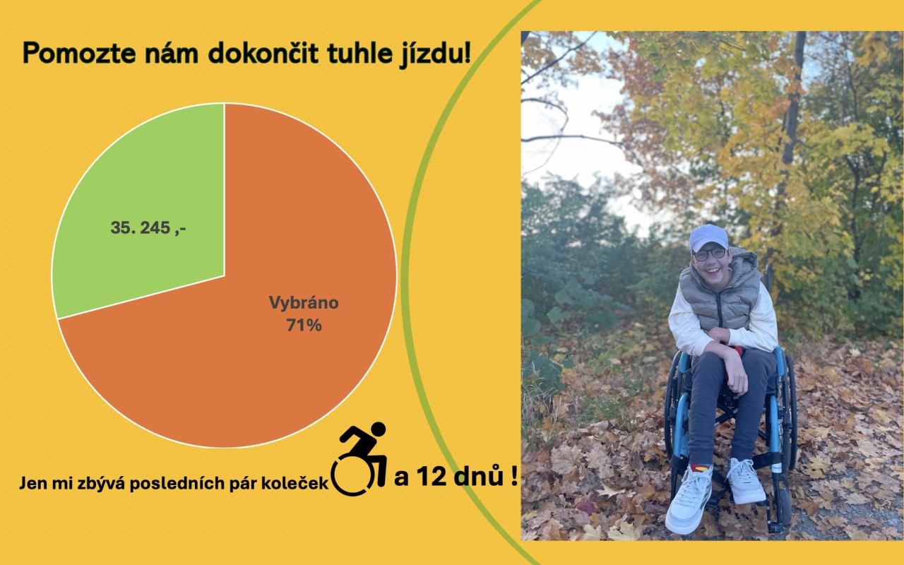 Pomohli jste zakoupit vozík pro Kryštůfka
