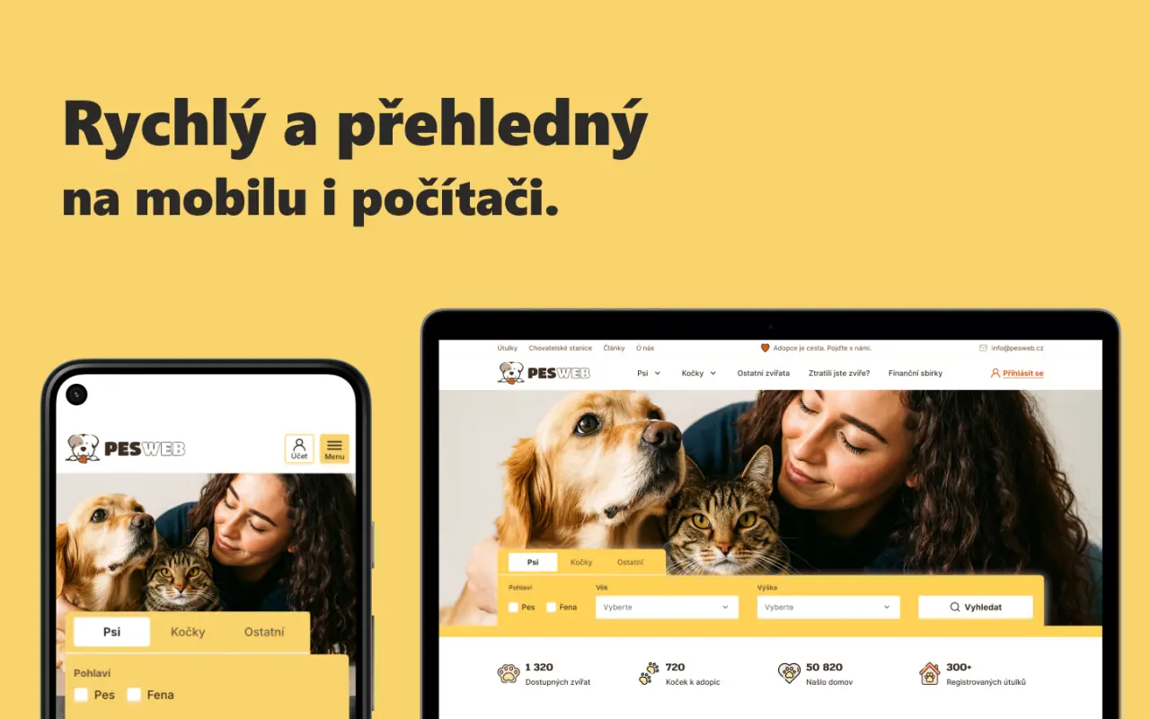 Pomozte nám vytvořit nový PesWeb.cz — domov pro tisíce opuštěných psů a koček