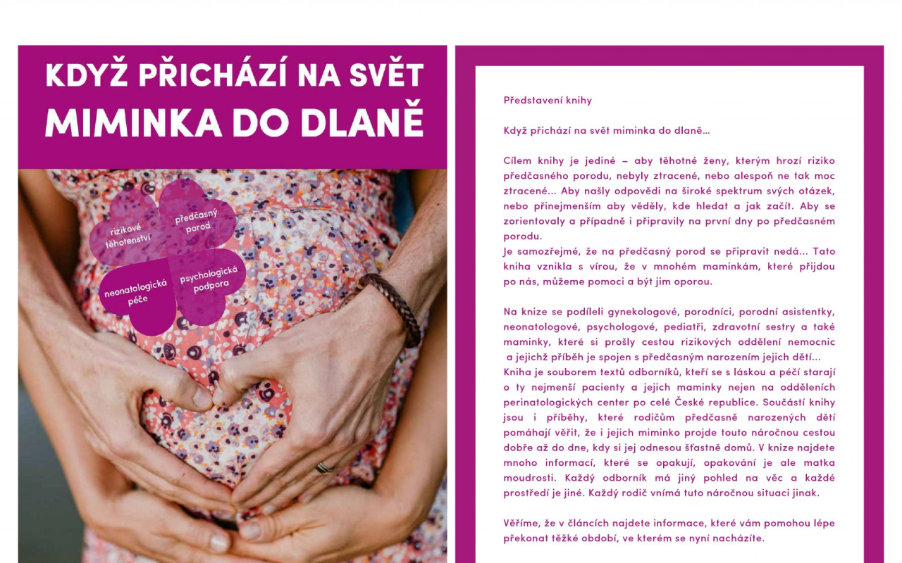 Podpořme společně budoucí maminky, kterým hrozí předčasný porod