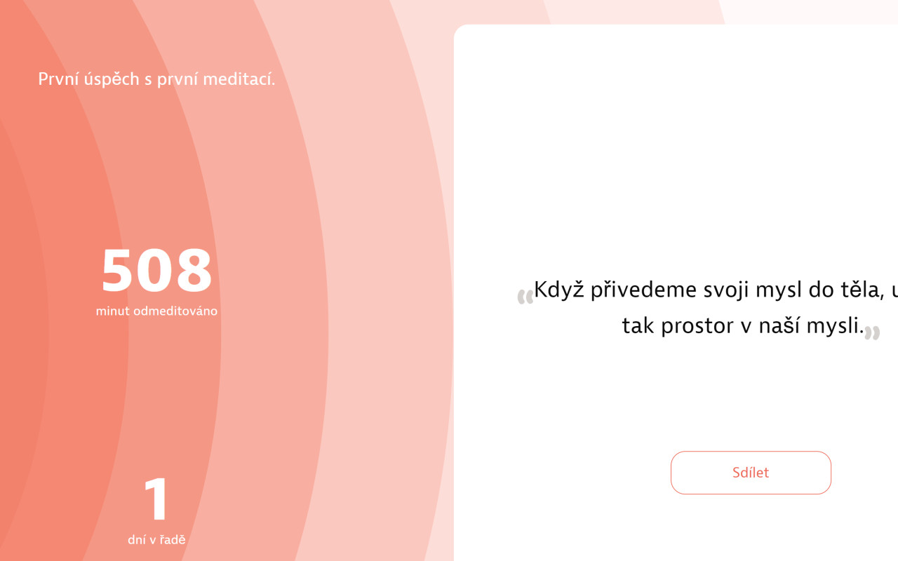 Podpoř vývoj Meditační aplikace Probuď své já