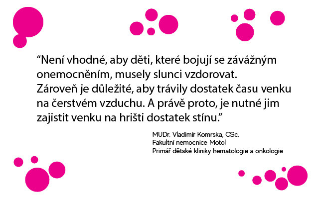 Rekonstrukce hřiště pro nemocné děti v nemocnici Motol