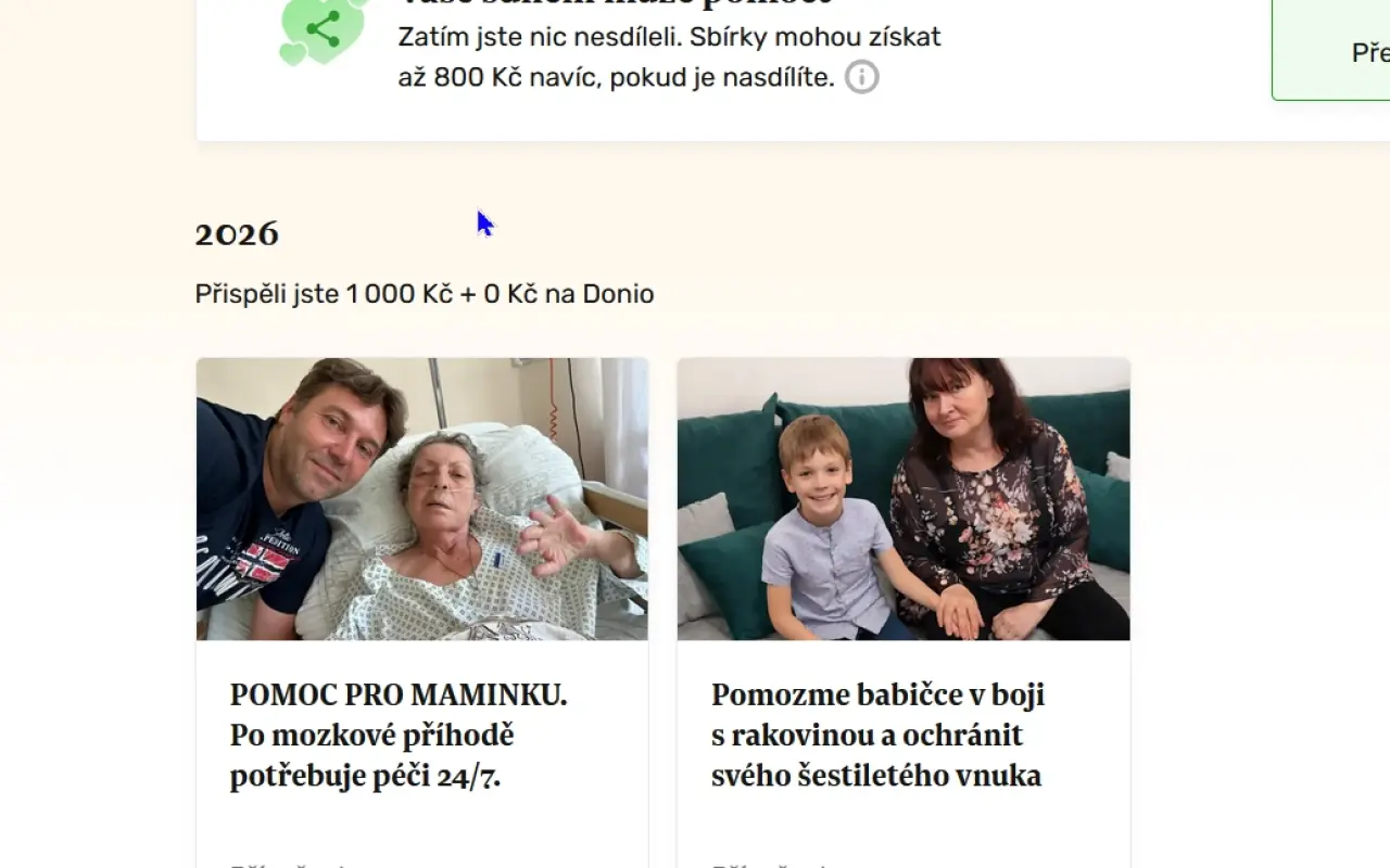 Podpořili jste Radima na jeho cestě ke zdraví