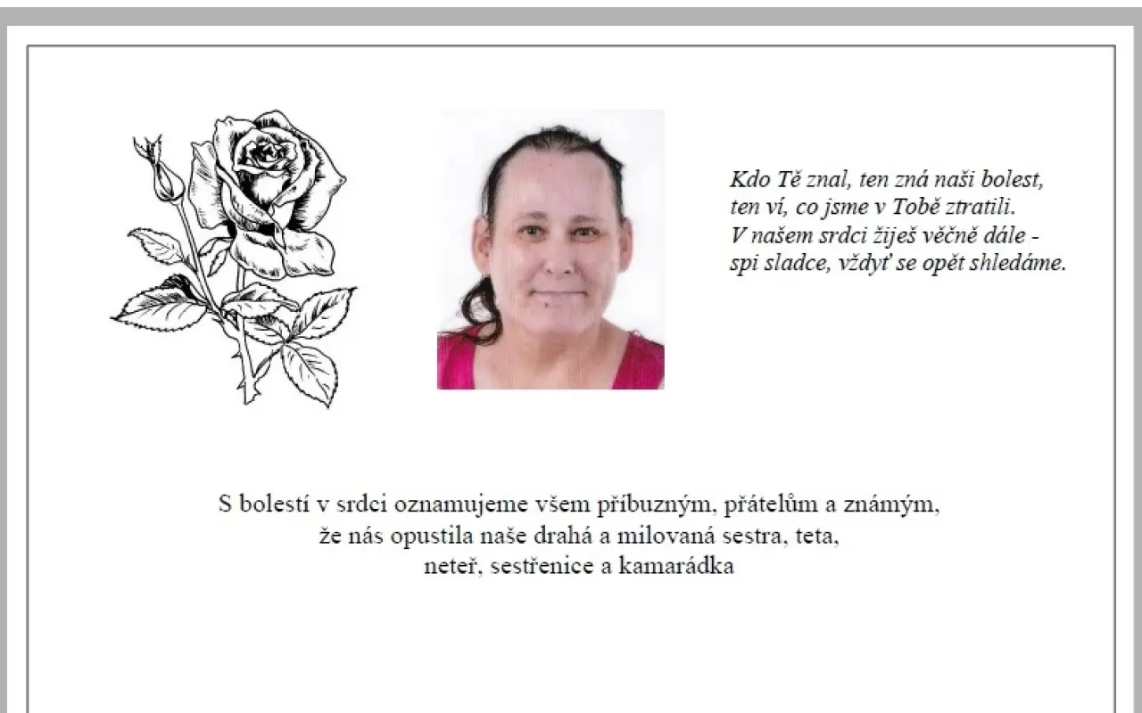 Pomohli jste s pohřbem a rozloučením pro Sášu