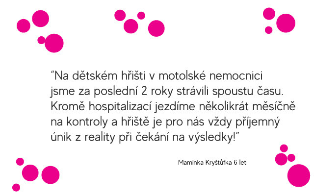 Rekonstrukce hřiště pro nemocné děti v nemocnici Motol