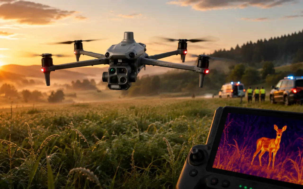 Dron pro záchranu srnčat před sečením