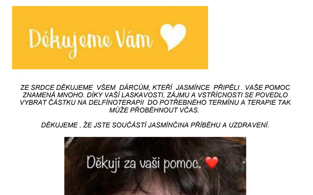 Delfinoterapie pro Jasmínku