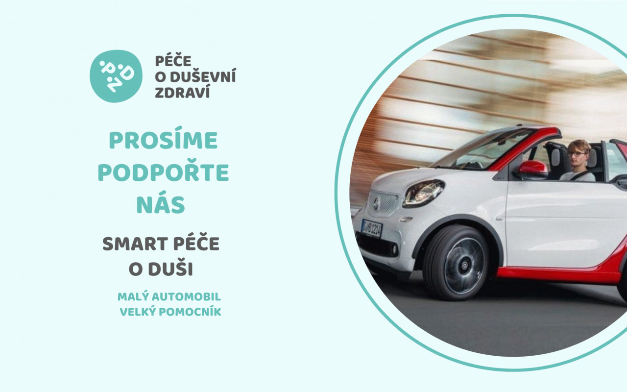 SMART péče o duši - automobil pro terénní službu organizace Péče o duševní zdraví