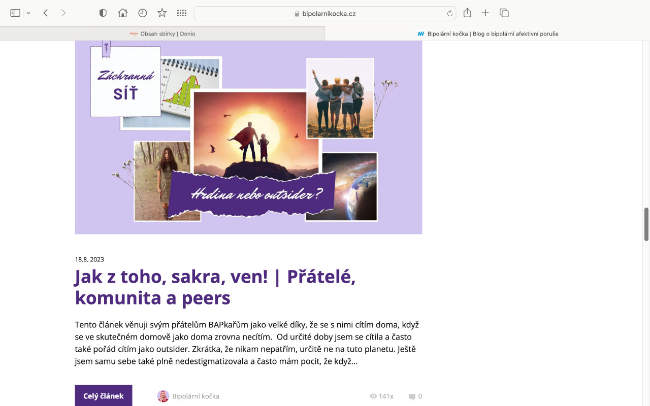 Podpořme blog Bipolární kočka - pomoc nemocným s maniodepresí