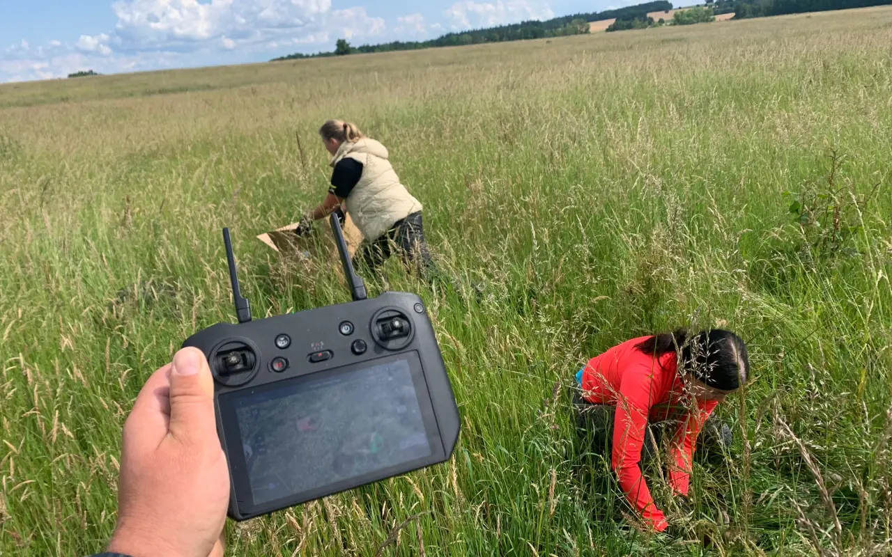 Záchrana srnčat a drobné zvěře dronem s termokamerou