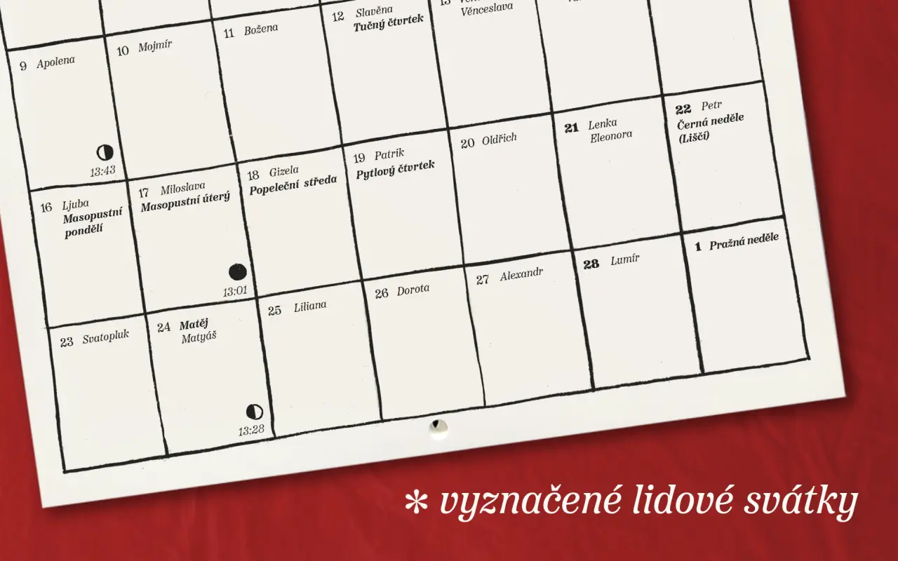 Podpořili jste vydání DIÁŘE & KALENDÁŘE pozapomenutých TRADIC 2026