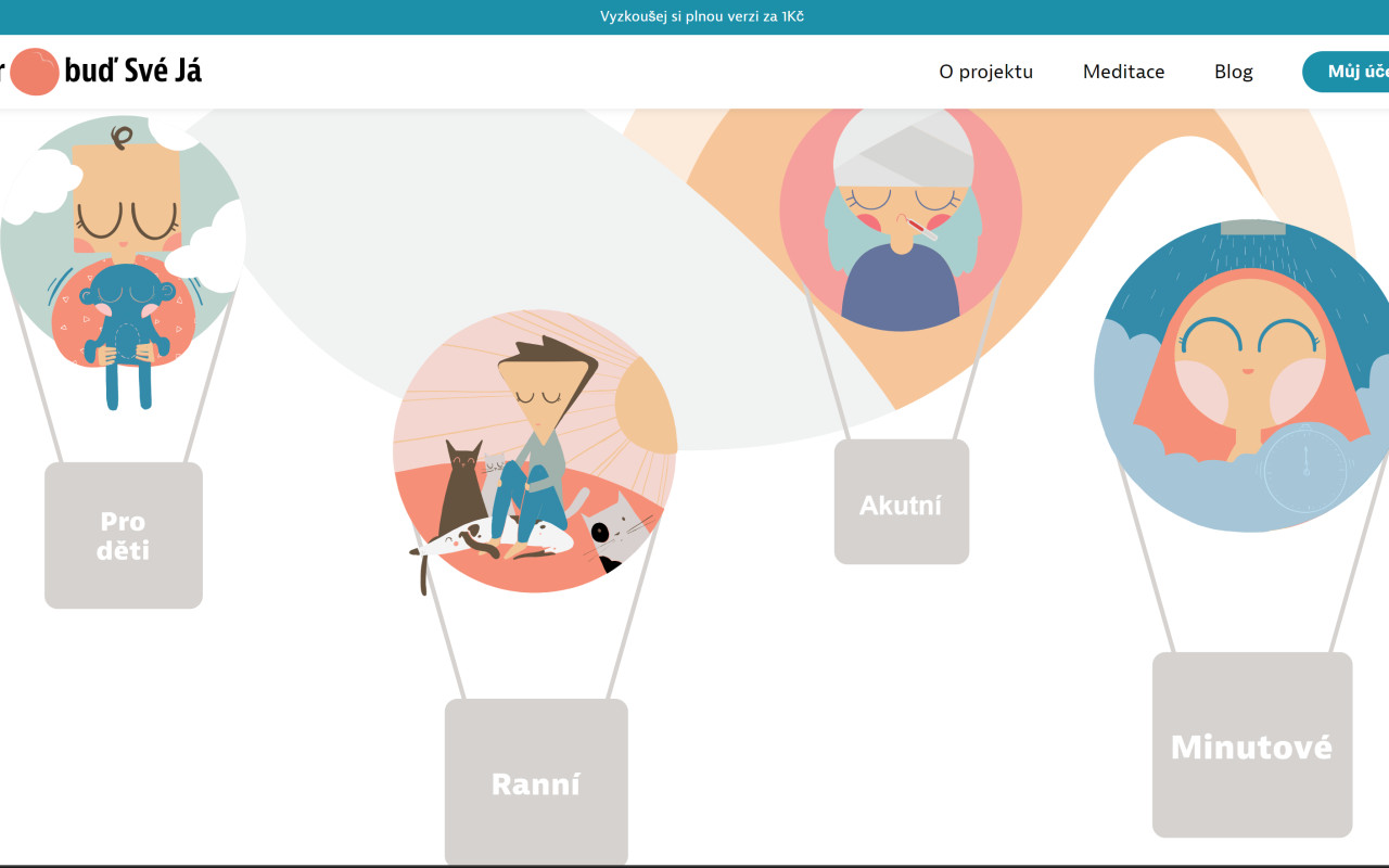 Podpoř vývoj Meditační aplikace Probuď své já
