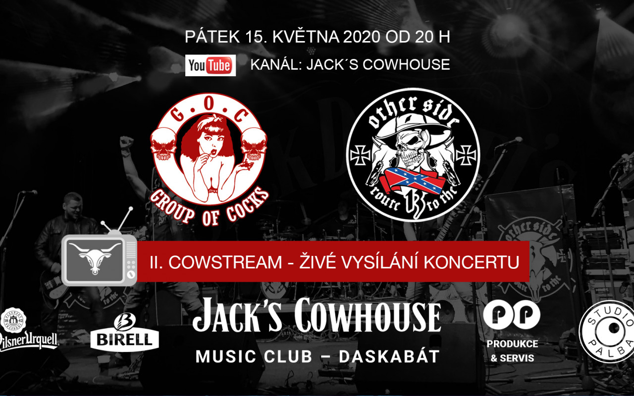 Podpořte projekt Cowstream II. tentokrát s kapelou G.O.C a Route To The Other Side #kulturažije