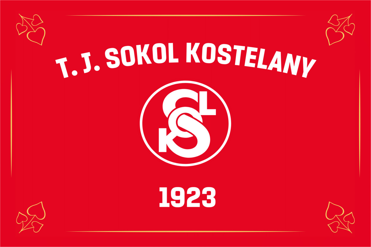 Prapor k výročí 100 let T. J. Sokol Kostelany