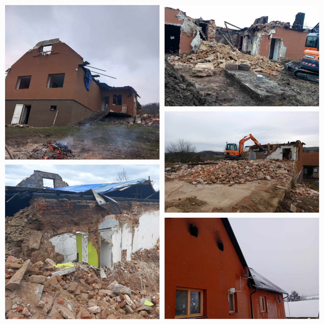 Požár rodinného domu Plesníkovi