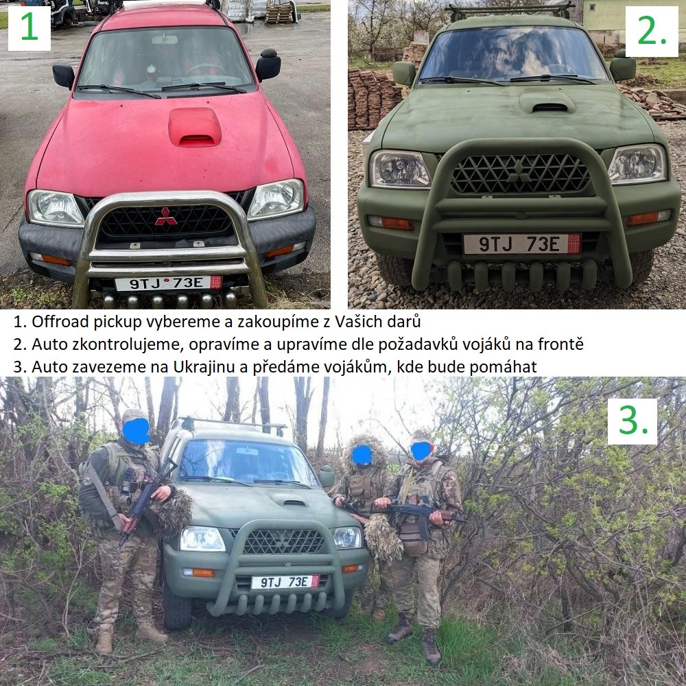 Offroad Pickup pro dovoz dělostřelecké munice, oblast Časiv Jar