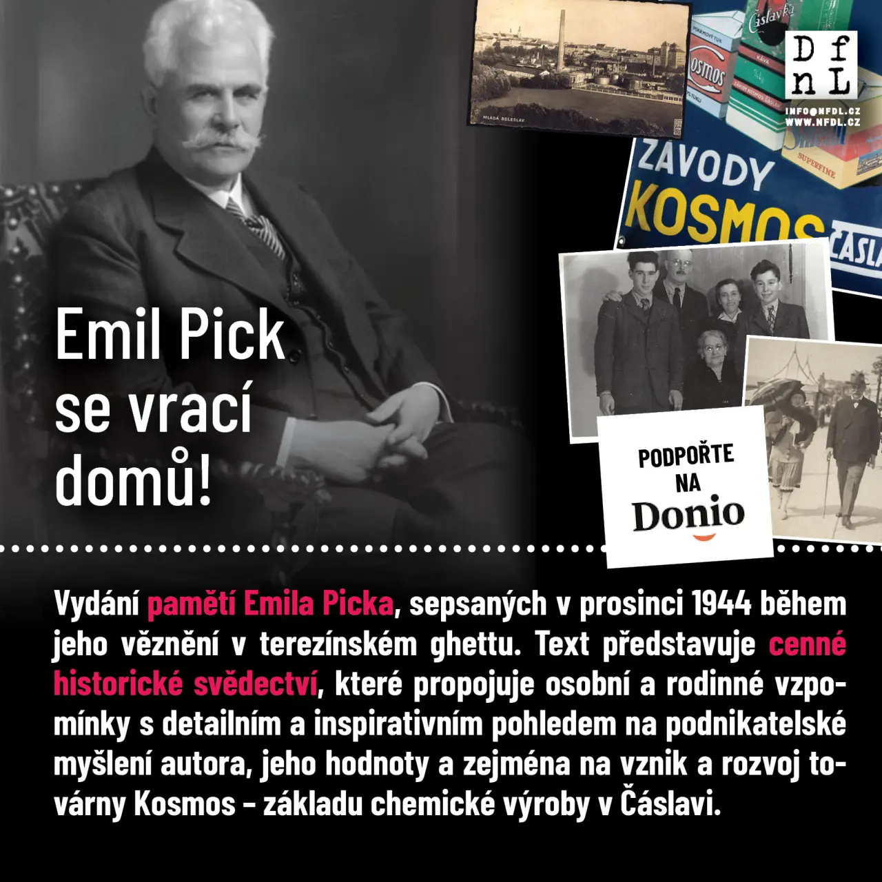 Podpořte vydání knihy pamětí Emila Picka