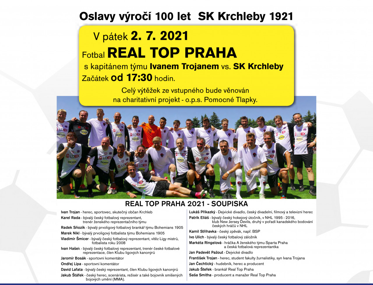 REAL TOP PRAHA vs. SK Krchleby pro Pomocné tlapky o.p.s.
