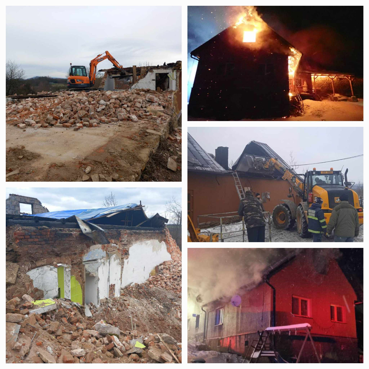 Požár rodinného domu Plesníkovi