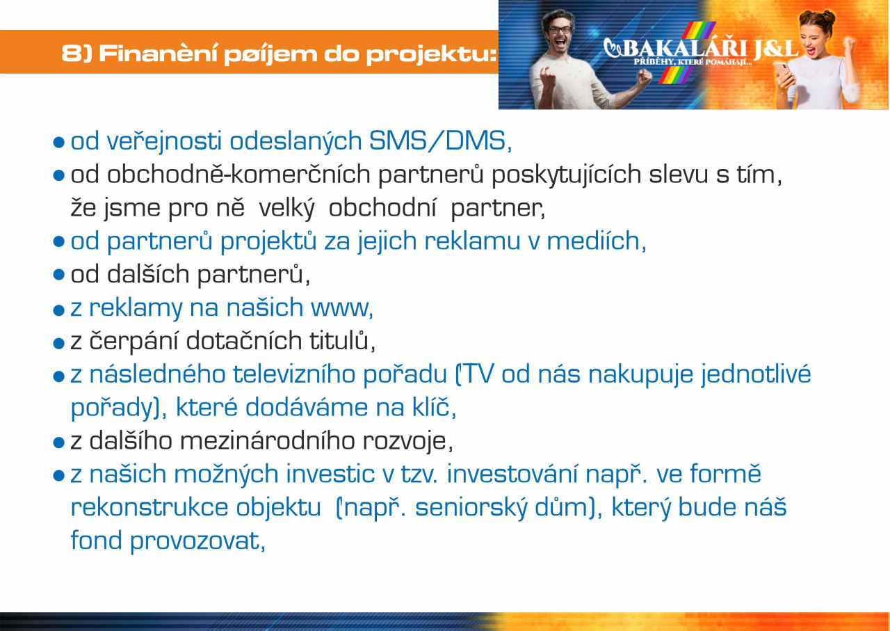 Podpořte projekt BAKALÁŘI J&L - Příběhy, které pomáhají
