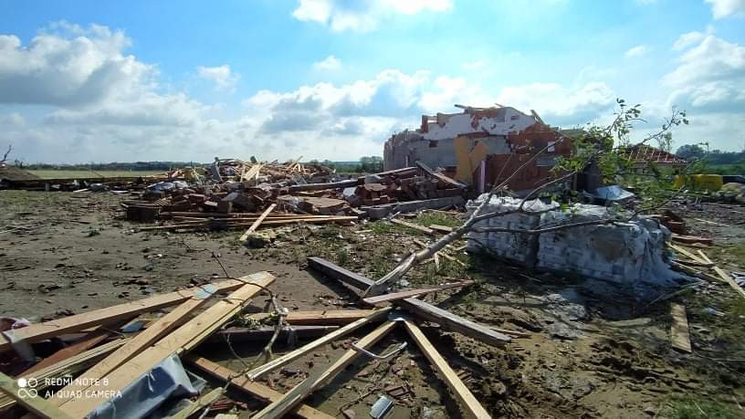 Pomohli jste pro Balášovým - tornádem zdemolovaná novostavba v Mikulčicích