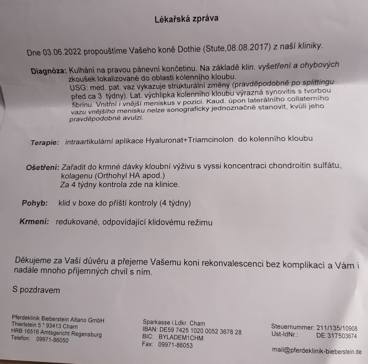 Přispěli jste klisně Dotie k lepšímu životu