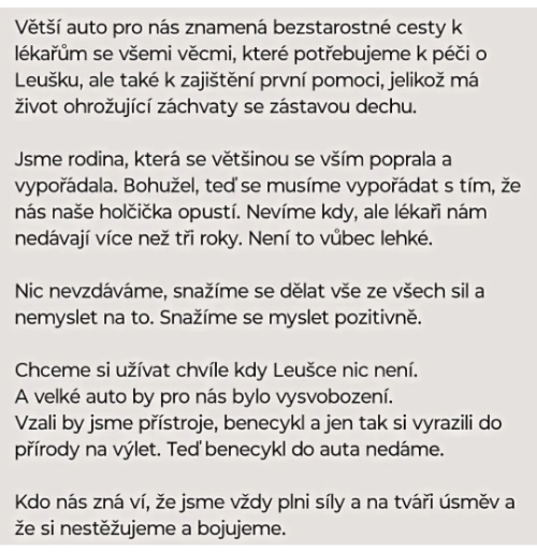 Nové auto pro Leontýnku