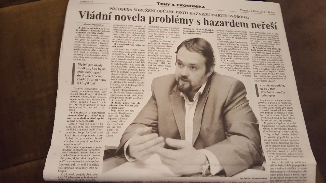 Pomohli jste Martinovi postavit se znovu na nohy