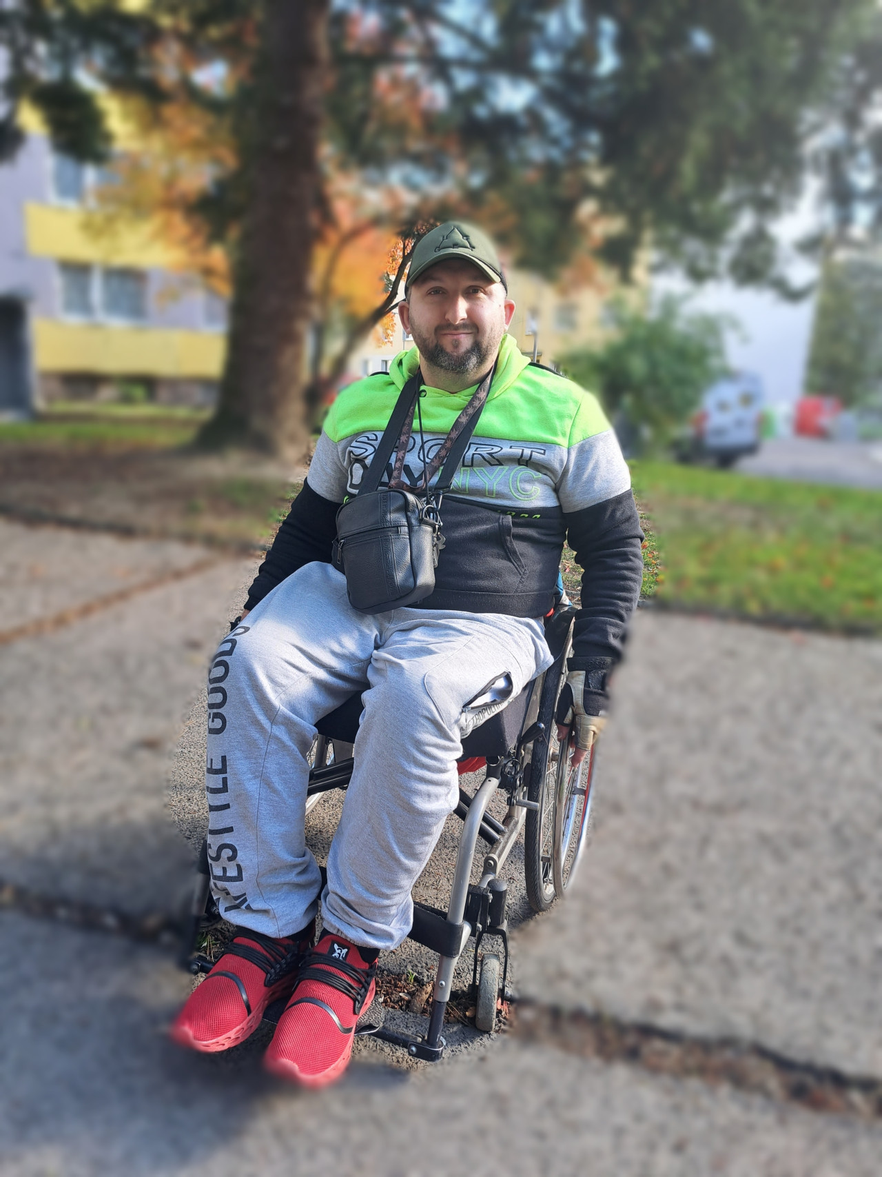 Elektrický pohon invalidního vozíku pro ochrnutého Martina