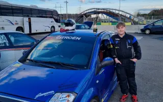 Mladý talentovaný závodní jezdec Daniel Novotný 15 let.