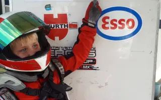 Mladý talentovaný závodní jezdec Daniel Novotný 15 let.