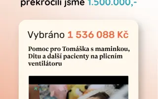 Pomoc pro Tomáška s maminkou, Ditu a další pacienty na plicním ventilátoru