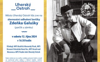 Lavička Zdeňka Galušky v Uherském Ostrohu