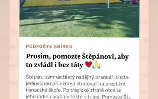 Prosím, pomozte Štěpánovi, aby to zvládl i bez táty ♥️🙏