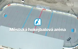 Zimní stadion v Dobříši - umělý povrch, inline hokej, hokejbal, florbal.