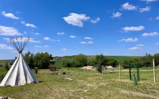 Vnitřní zázemí pro Lesní klub Bořetice sloužící jako lesní školka
