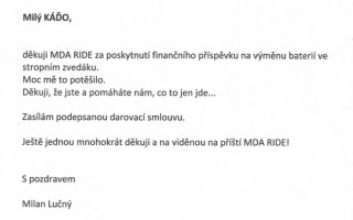 Prosíme, podpořte společně s motorkáři z MDA RIDE osoby se svalovou dystrofií